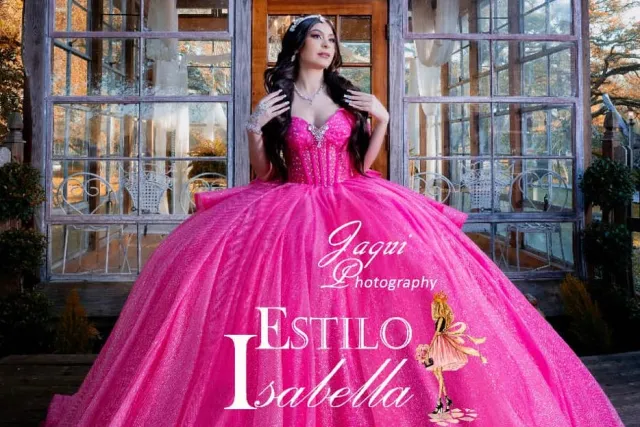 Estilo Isabella Bright Pink Quinceanera Dress